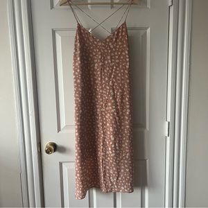 Madewell silk slip dress star shower print